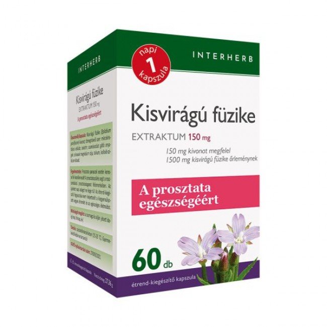 Interherb napi1 kisvirágú füzike extraktum kapszula 60db Interherb napi1 kisvirágú füzike extraktum kapszula 60db