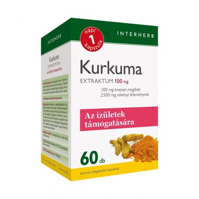 Interherb napi1 kurkuma extraktum 100mg 60db Interherb napi1 kurkuma extraktum 100mg 60db