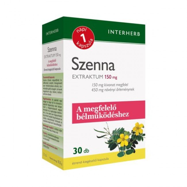 Interherb napi1 szenna extraktum kapszula 30db Interherb napi1 szenna extraktum kapszula 30db