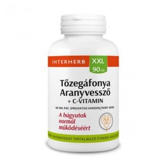 Interherb xxl tőzegáfonya&aranyvessző+c-vitamin kapszula 90db Interherb xxl tőzegáfonya&aranyvessző+c-vitamin kapszula 90db