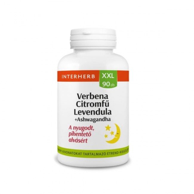 Interherb xxl verbena&citromfű&levendula&ashwagandha tabletta 90db Interherb xxl verbena&citromfű&levendula&ashwagandha tabletta 90db