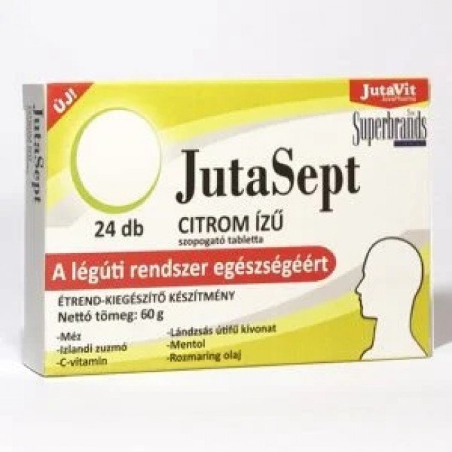 Jutavit Jutasept Szopogató Tabletta Citrom 24 db