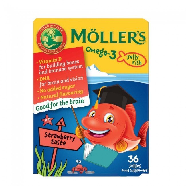 Möllers omega-3 halacska gumivitamin étrend-kiegészítő gyerekeknek d-vitaminnal, eper ízesítéssel 36db Möllers omega-3 halacska gumivitamin étrend-kiegészítő gyerekeknek d-vitaminnal, eper ízesítéssel 36db