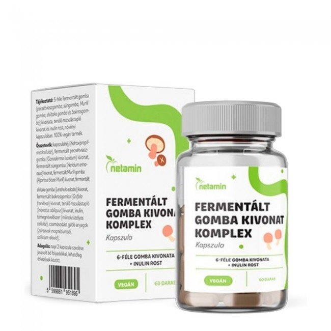 Netamin fermentált gomba kivonat komplex kapszula 60db