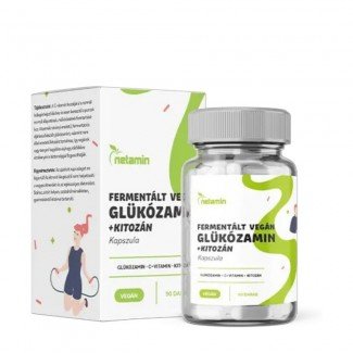 Netamin fermentált vegán glükozamin+kitozán kapszula 90db