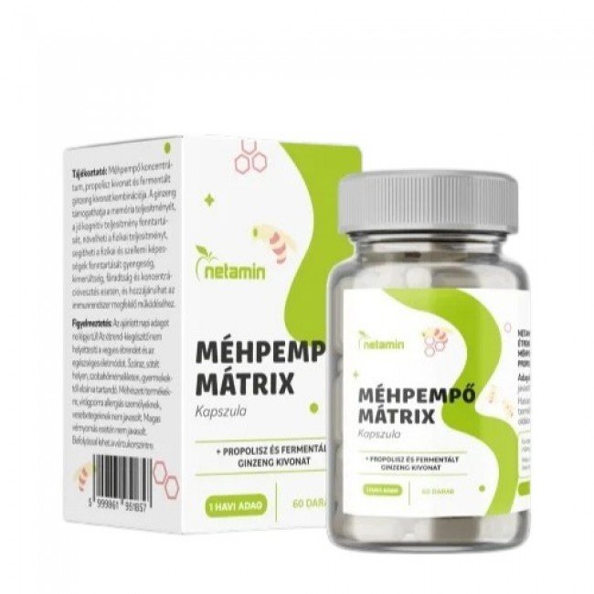 Netamin méhpempő mátrix kapszula+propolisz és fermentált ginzeng kapszula 60db