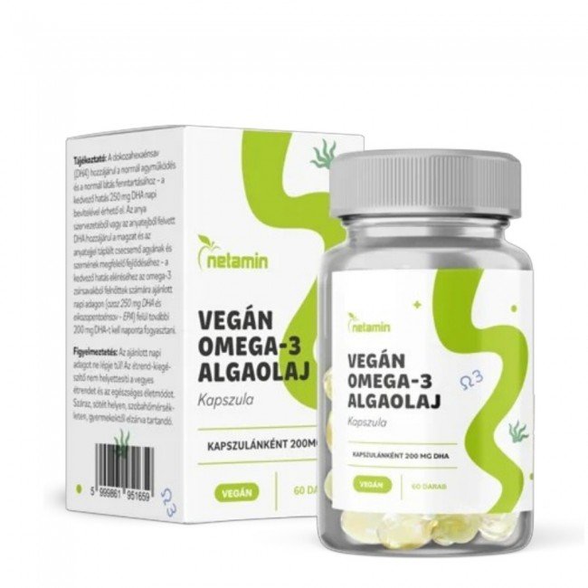 Netamin vegán omega-3 algaolaj kapszula 60db
