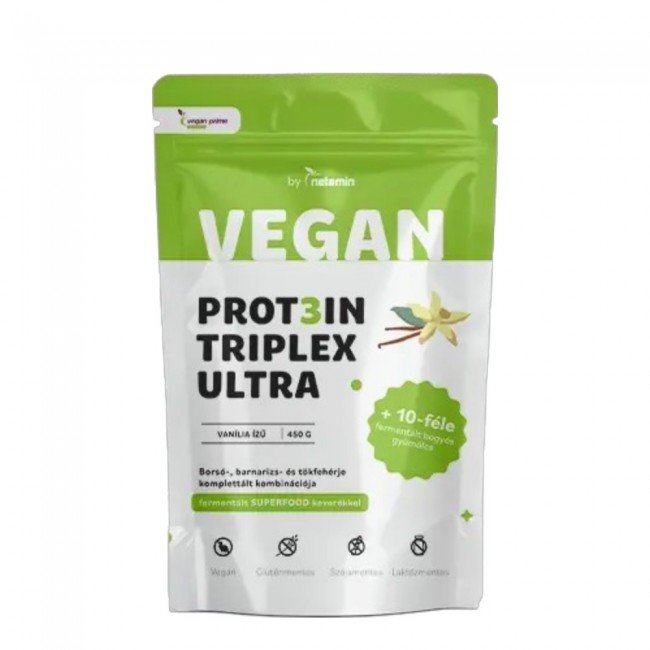 Netamin vegan prot3in triplex ultra fehérjepor vanília 450g