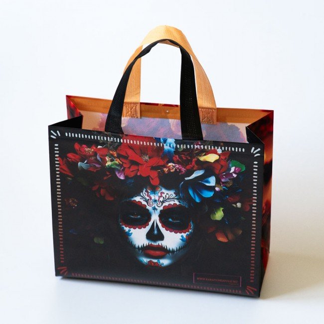 Ökotáska La Catrina - sárga 1db Ökotáska La Catrina - sárga 1db