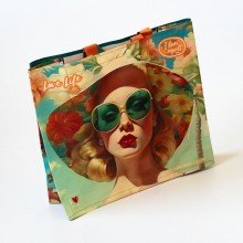 Ökotáska Super Woman óriás - kék 1db