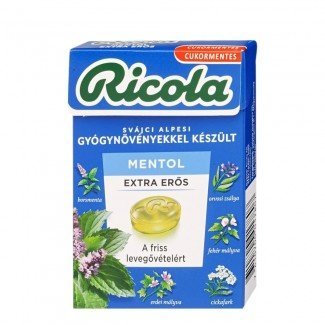 Ricola cukorka extra erős mentol 40g