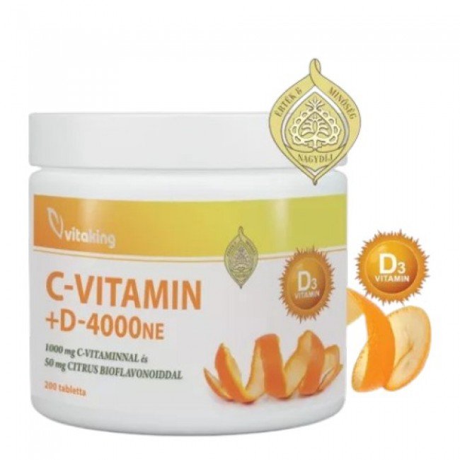 Vitaking c-1000 d-4000 vitamin 200db