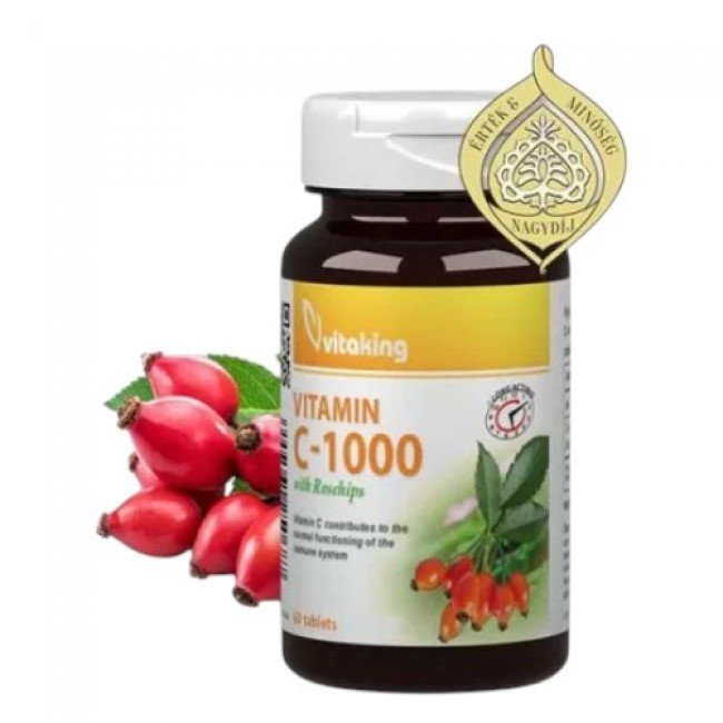 Vitaking c-1000mg csipkebogyóval tabletta 100db
