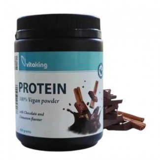 Vitaking csokoládé-fahéj ízesítésű 1 vegan protein 400g