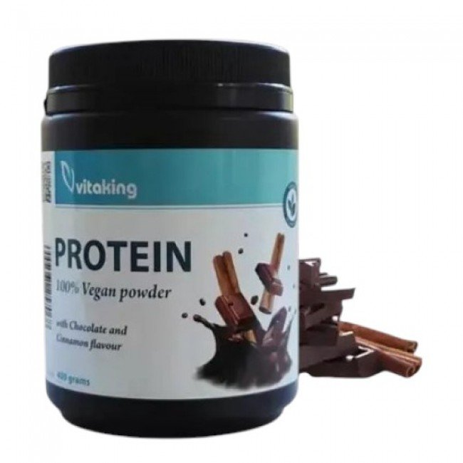 Vitaking csokoládé-fahéj ízesítésű 1 vegan protein 400g