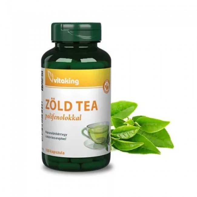 Vitaking zöld tea polifenolokkal kapszula 100db Vitaking zöld tea polifenolokkal kapszula 100db