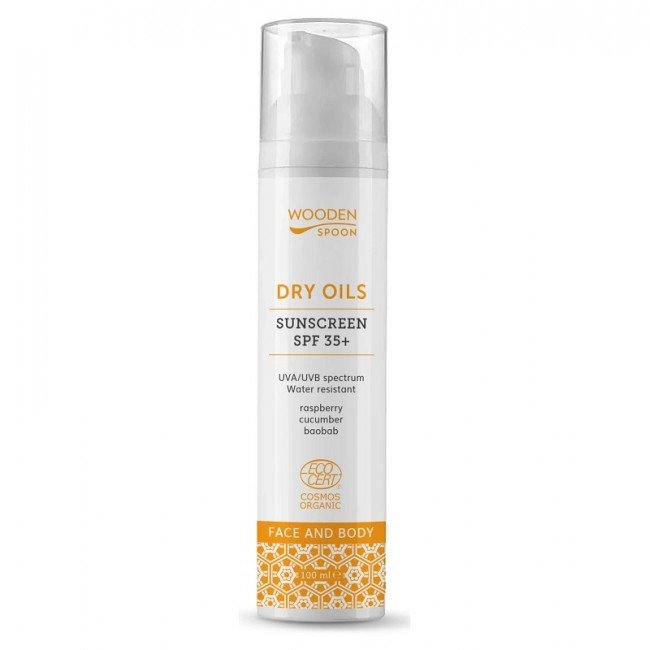 Wooden spoon Bio Dry Oils Fényvédő arc- és testápoló naptej SPF 35+ 100ml