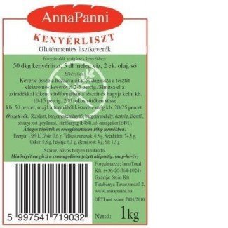 Annapanni gluténmentes kenyérliszt 1000g