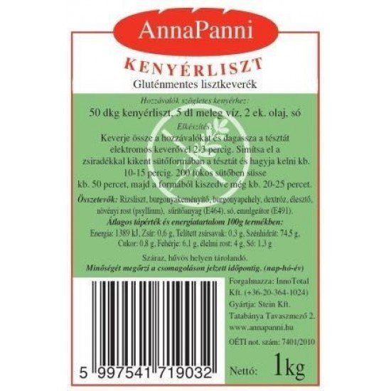 Annapanni gluténmentes kenyérliszt 1000g