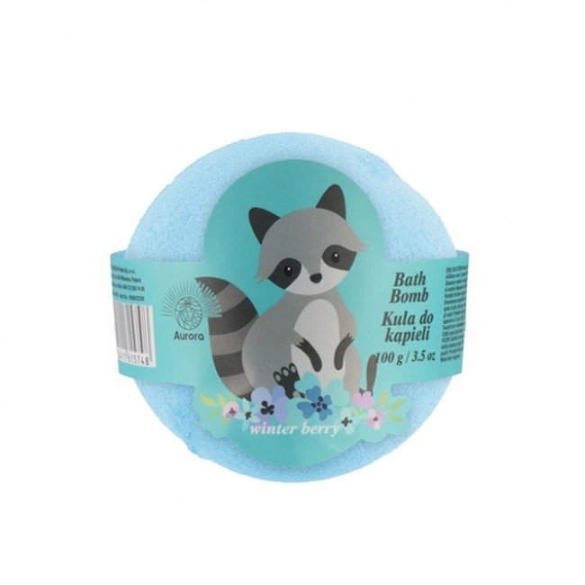 Aurora Téli bogyó illatú fürdőbomba - mosómedve 100g