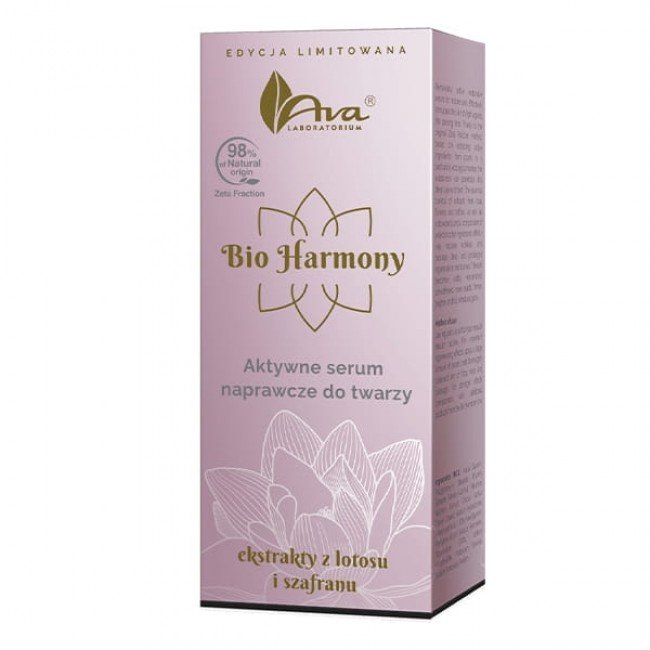 Ava bio harmony luxury intenzív bőrjavító anti-aging pumpás arcszérum sáfránnyal és lótusszal 30ml