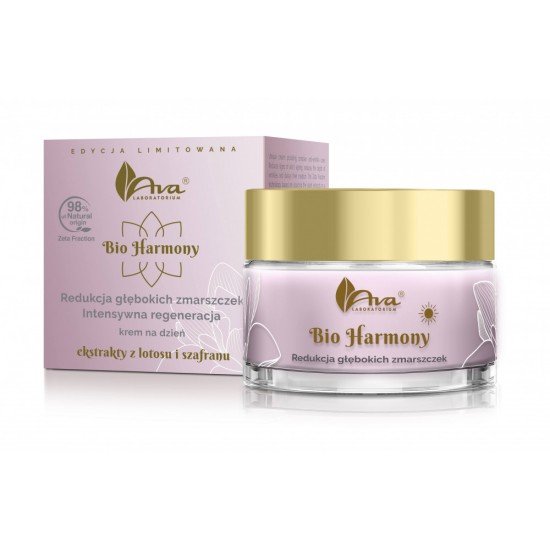 Ava bio harmony luxury intenzív ránctalanító és bőrkisimító anti-aging nappali arckrém sáfránnyal és lótusszal 50ml