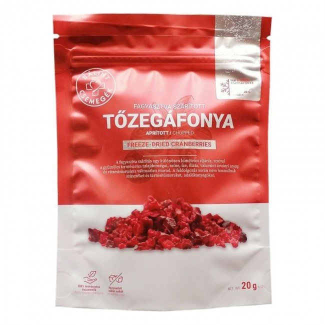 Bálint csemegék fagyasztva szárított tőzegáfonya aprított 20g Bálint csemegék fagyasztva szárított tőzegáfonya aprított 20g