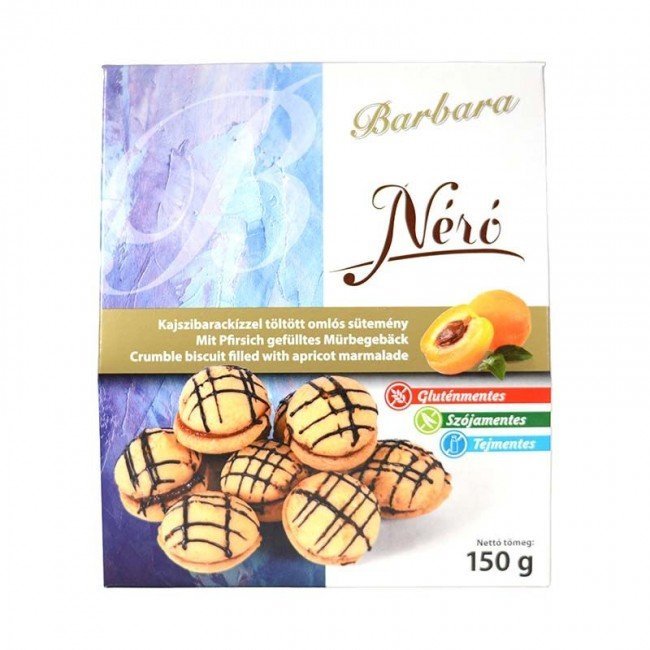 Barbara nero kajszibarackízzel töltött omlós sütemény 150g