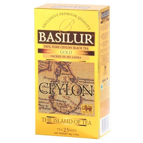 Basilur the island of tea gold fekete tea 25 filter 50g