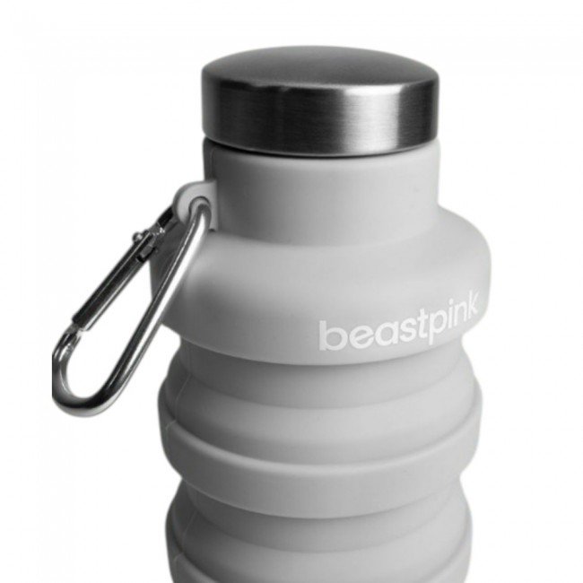 BeastPink Összehajtható vizes palack Grey 500ml BeastPink Összehajtható vizes palack Grey 500ml
