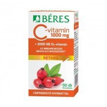 Béres c-vitamin 1000 mg + 2000NE d3-vitamin retard tabletta 90db