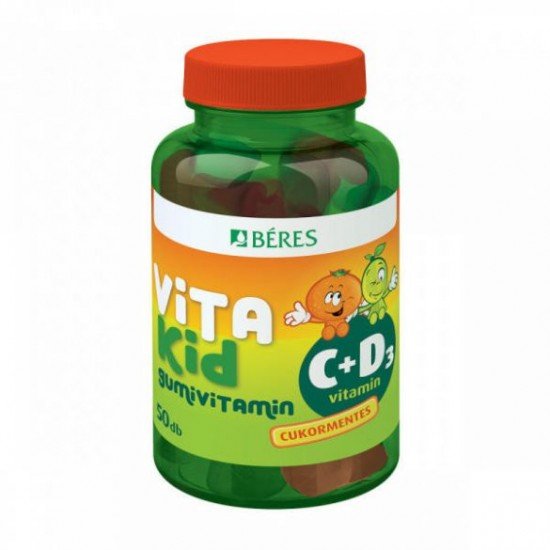 Béres vitakid c+d gumivitamin gumitabletta 50db