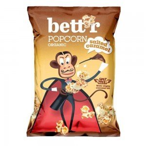 Bettr bio vegán gluténmentes sós karamellás popcorn 60g Bettr bio vegán gluténmentes sós karamellás popcorn 60g