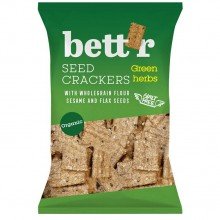 Bettr bio vegán teljes kiőrlésű magvas kréker zöldfűszerekkel 150g