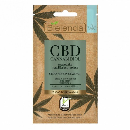 Bielenda CBD Cannabidiol hidratáló és nyugtató arcmaszk száraz és érzékeny bőrre 8g Bielenda CBD Cannabidiol hidratáló és nyugtató arcmaszk száraz és érzékeny bőrre 8g