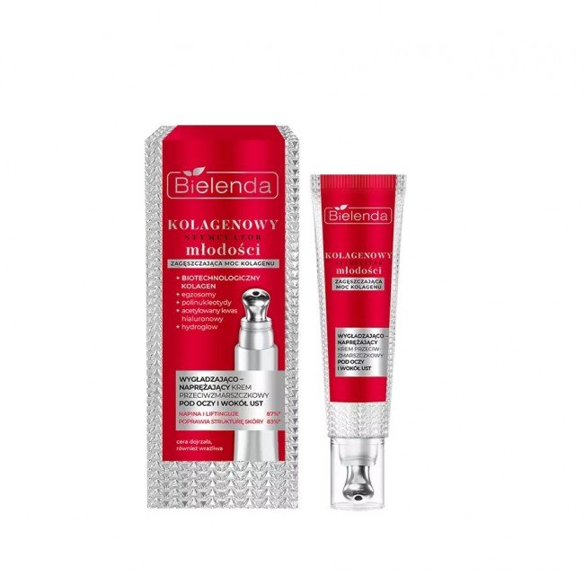 Bielenda Collagen Youth Stimulator Simító és feszesítő ránctalanító száj- és szemkörnyékápoló krém 15ml