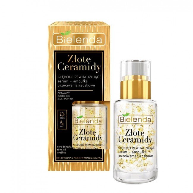 Bielenda Golden Ceramides Mélyen revitalizáló ránctalanító arcszérum ampulla nappali/éjszakai 15g
