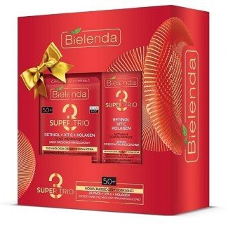 Bielenda SUPER TRIO 3 Retinol + C-vitamin + Kollagén 50+ csomag Bielenda SUPER TRIO 3 Retinol + C-vitamin + Kollagén 50+ csomag