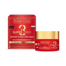 Bielenda SUPER TRIO 3 Retinol + C-vitamin + Kollagén - Intenzíven hidratáló ránctalanító krém 40+ nappali/éjszakai 50ml