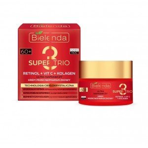 Bielenda SUPER TRIO 3 Retinol + C-vitamin + Kollagén - Ultra javító ránctalanító krém 60+ nappali/éjszakai 50ml