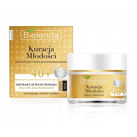 Bielenda Youth Theraphy Hidratáló arckrém 40+ nappali/éjszakai - csiganyál + 24K arany, 50ml