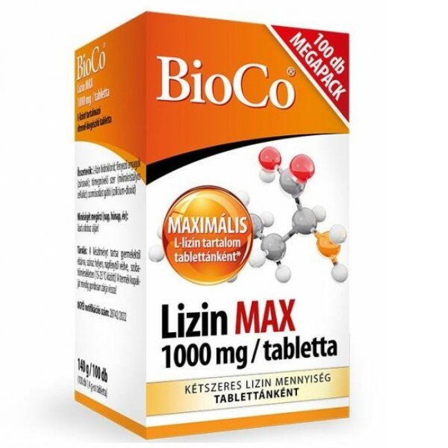 Bioco lizin max 1000mg megapack 100db