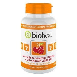 Bioheal c-vitamin 1100mg+d3-vitamin 2200ne kapszula 105db