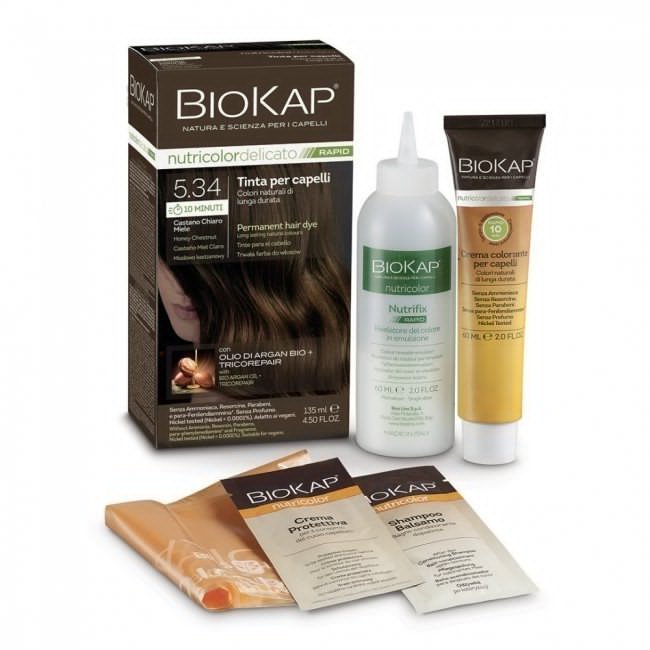 Biokap nutricolor rapid tartós hajfesték nr 5.34 honey chestnut 135ml Biokap nutricolor rapid tartós hajfesték nr 5.34 honey chestnut 135ml