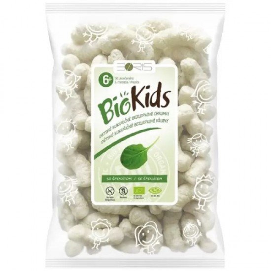 Biokids bio extrudált kukorica snack spenótos 55g