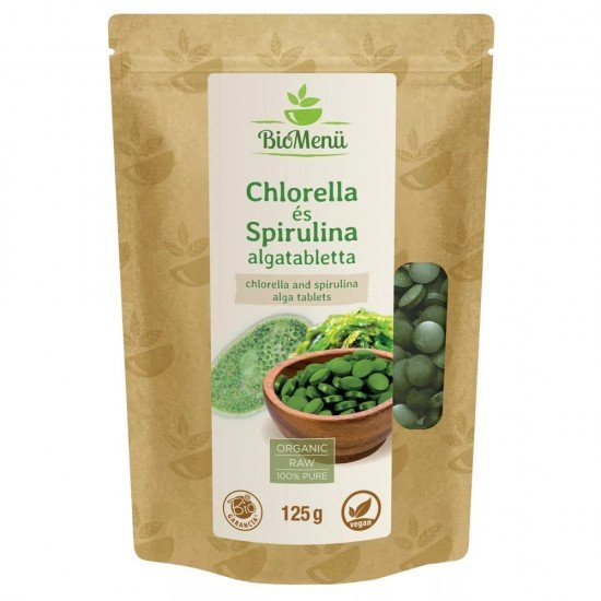 Biomenü bio chlorella-spirulina tabletta 125g