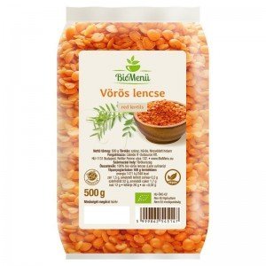 BioMenü BIO VÖRÖS LENCSE 500g