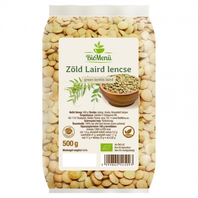 BioMenü BIO ZÖLD LAIRD LENCSE 500g