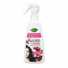 Bione cosmetics keratin+koffein+makadámiamagolaj öblítés nélküli kondícionáló spray 260ml