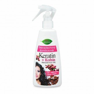 Bione cosmetics keratin+koffein+makadámiamagolaj öblítés nélküli kondícionáló spray 260ml